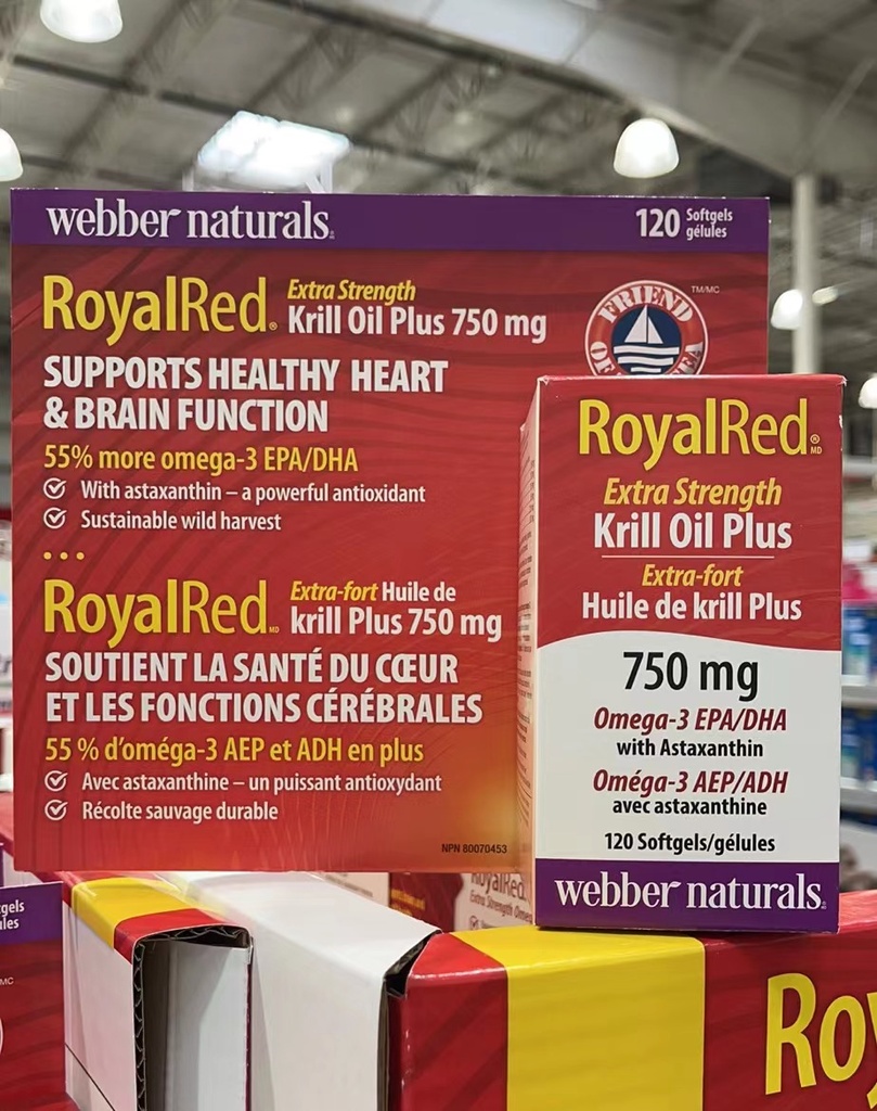 Webber Naturals 红磷虾油虾青素120粒
