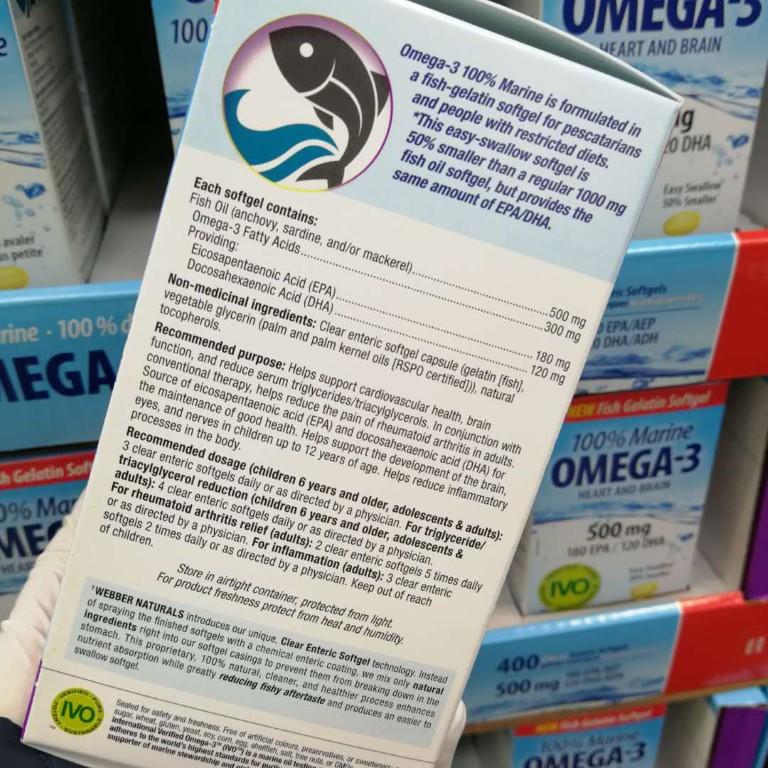 Webber Naturals 韦博儿童/青少年mini鱼油omega-3/500mg 400粒