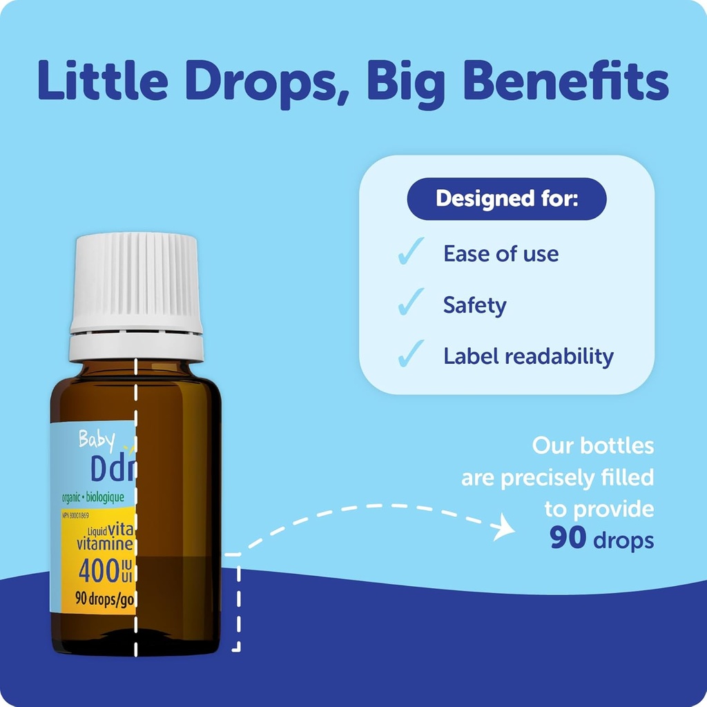 Ddrops 幼童维生素VD3滴剂400IU 90滴 1岁以上
