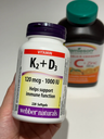 Webber naturals维生素K2 +D3胶囊30粒
