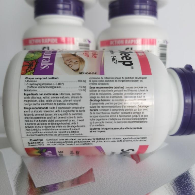 Webber Naturals褪黑素super sleep90粒