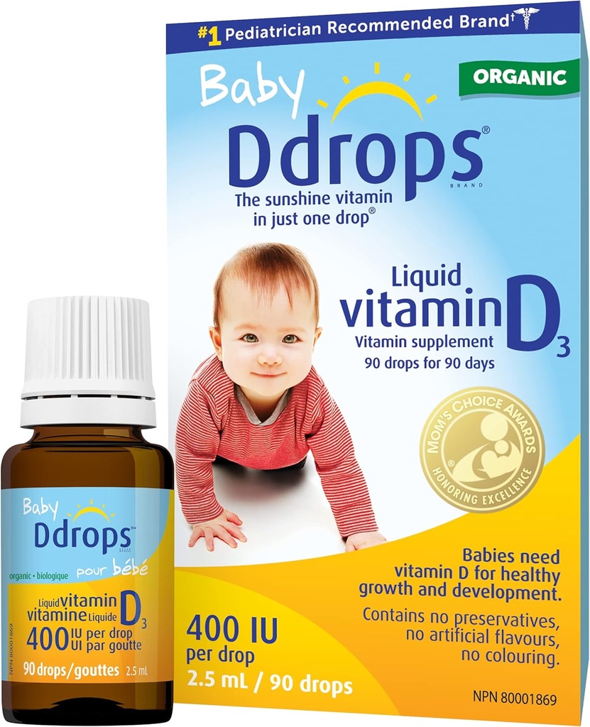 Ddrops 幼童维生素VD3滴剂400IU 90滴 1岁以上