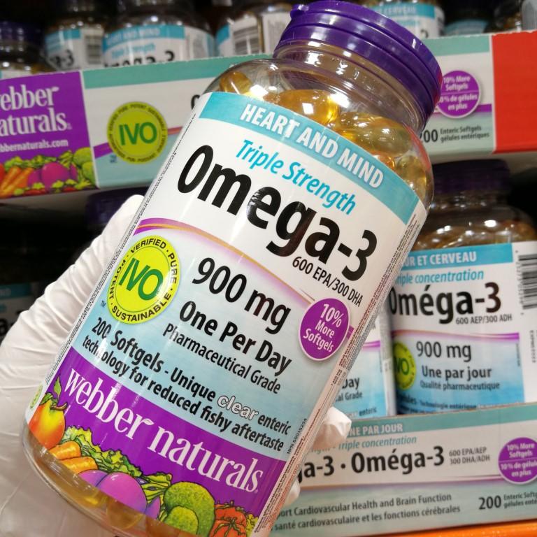 Webber Naturals 韦博三倍深海鱼油omega-3/900mg 200粒  ！一粒顶3粒