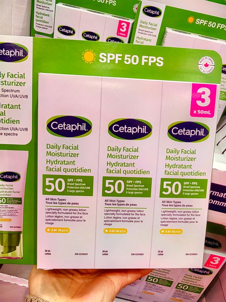 ​Cetaphil Daily Facial Moisturizer SPF 50 3*50ml 丝塔芙保湿防晒霜
