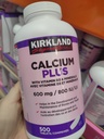 KIRKLAND 柯克兰 钙片维生素D矿物质补钙 500粒