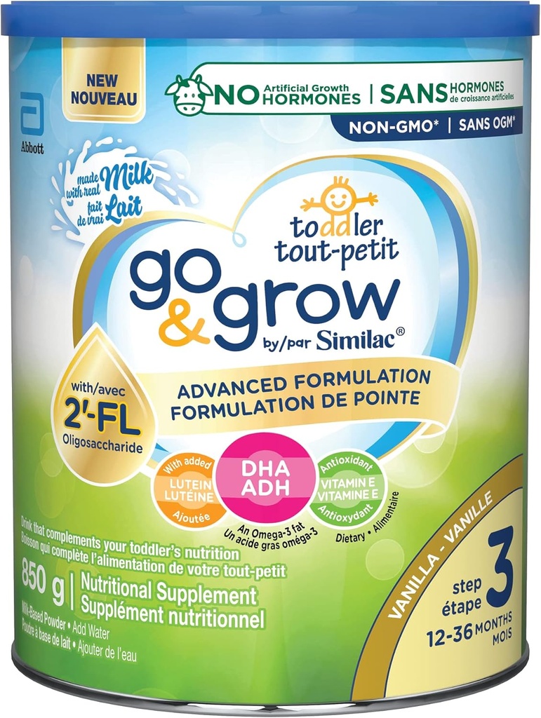 Similac 雅培go grow3段奶粉12-36月龄 850克*2 罐 香草味