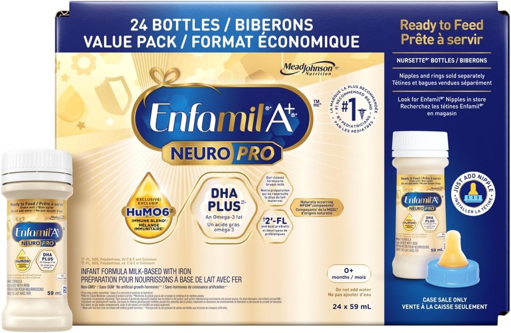
Enfamil A+ NeuroPro美赞臣婴儿配方水奶 （0-12月龄）24 x 59mL