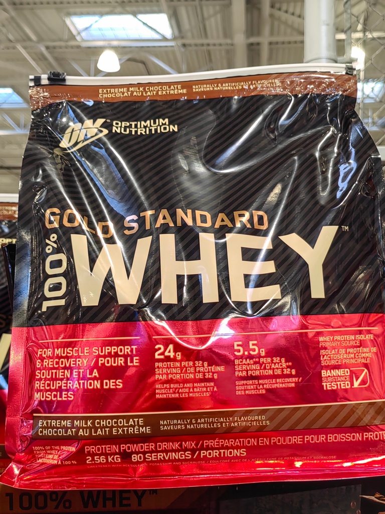 Optimum Nutrition ON whey 金牌乳清蛋白粉2.56kg 巧克力味 🔥 全球最畅销的健身蛋白粉之一