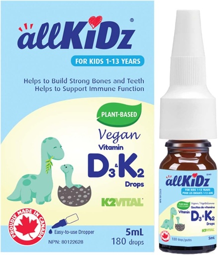 [DG0357] Allkidz Vitamin婴幼儿D3K2滴剂 180滴 1-13岁