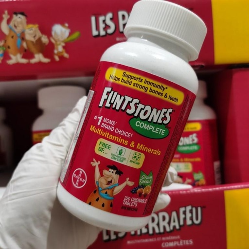 [DG0007] Flinstone complete 儿童复合多种 维生素咀嚼片220粒  挑食厌食孩子首选！