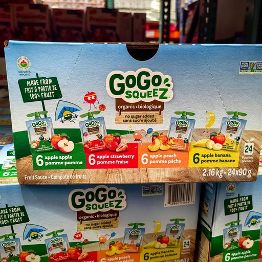 [DG0086] GoGoSqueez有机天然果泥24袋装2.16kg
