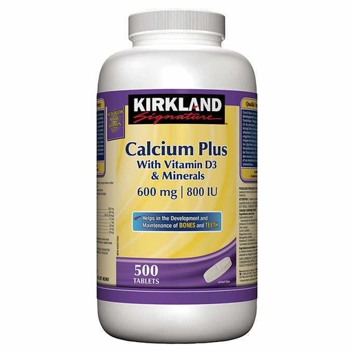 [DG0226] KIRKLAND 柯克兰 钙片维生素D矿物质补钙 500粒