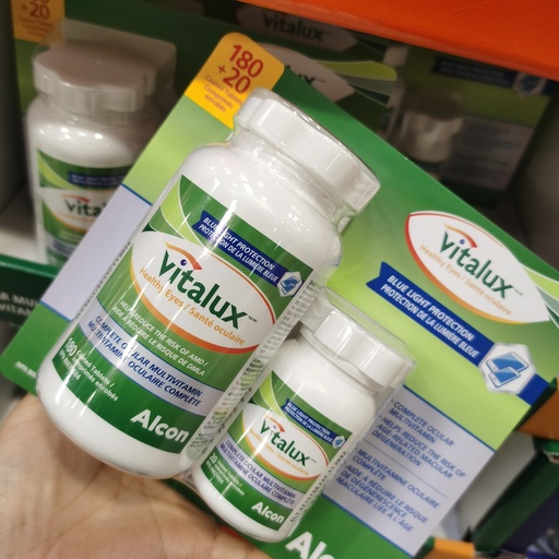 [DG0081] VITALUX爱尔康50+老人 护眼综合维生素200粒 高剂量叶黄素 + 多种维生素 | 延缓黄斑退化，适合50+人群