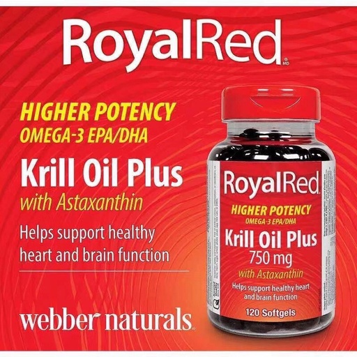 [DG0322] Webber Naturals 红磷虾油虾青素120粒