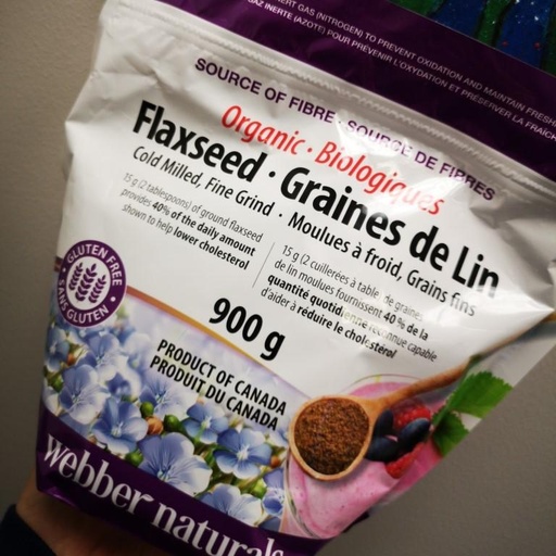[DG0012] Webber Naturals 韦博Flaxseed天然有机亚麻籽粉900克
