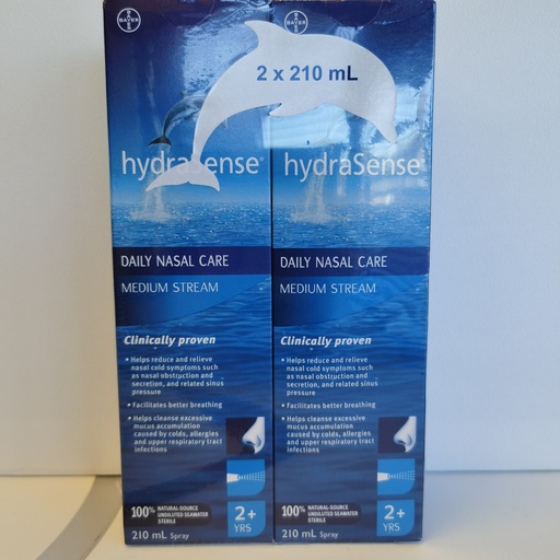 [DG0108] 加拿大原装进口Hydrasense儿童鼻腔护理液海洋生理盐水海盐水 2岁以上可用成人洗鼻水 210ml/2瓶